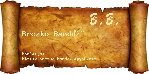 Brczko Bandó névjegykártya